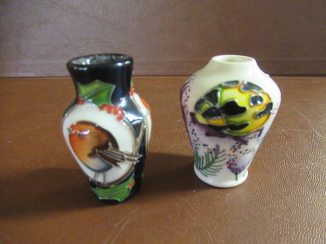TWO MINIATURE MOORCROFT VASES Image