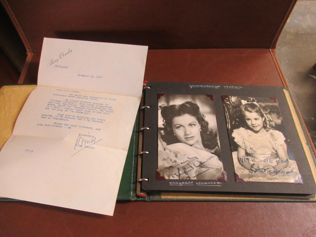 FILM STAR PHOTOS AND AUTOGRAPHS AND A SIGNED LETTER FROM BING CROSBY Image