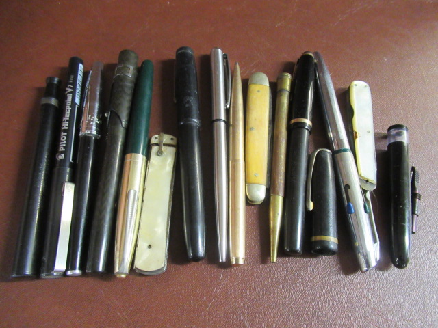 BOX OF PENS AND PEN KNIVES Image
