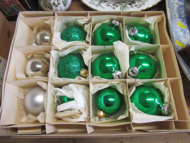 BOX OF CHRISTMAS BAUBLES Image