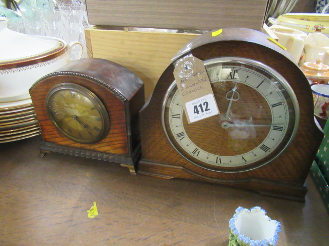 TWO MANTLE CLOCKS Image