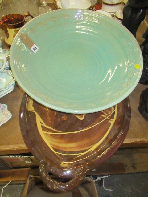 STUDIO POTTERY BOWL AND PLATE Image
