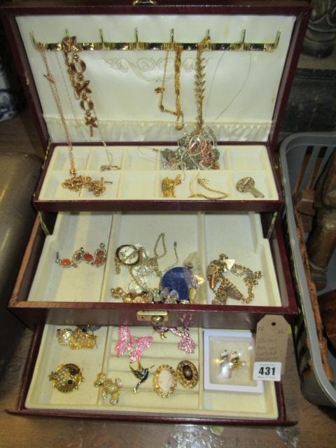 JEWELLERY BOX AND COSTUME JEWELLERY Image