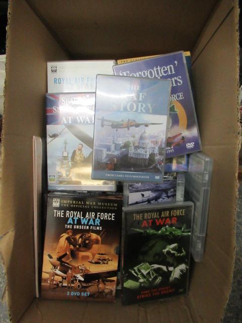 TWO BOXES OF BOOKS AND DVDS Image