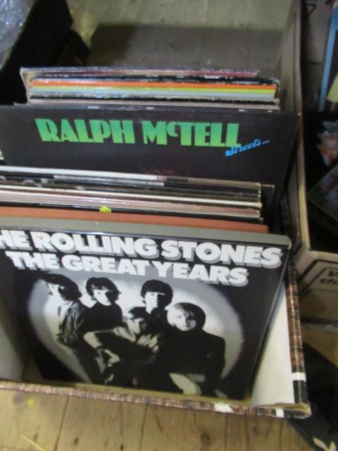 BOX OF LP RECORDS INCLUDING ROLLING STONES BOX SET AND CONCERT FOR BANGLADESH Image