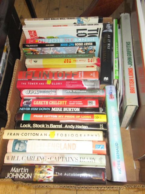 BOX OF SPORTING BOOKS Image