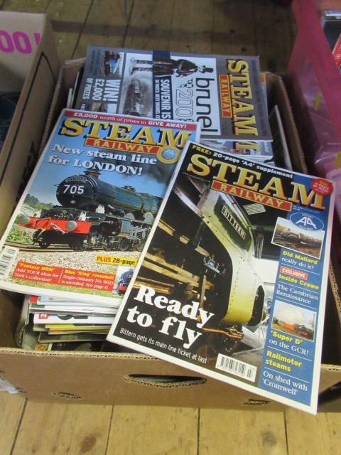 BOX OF STEAM RAILWAY MAGAZINES Image