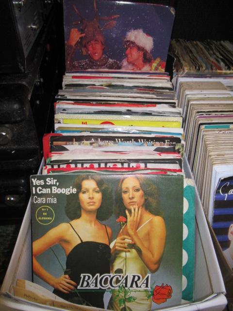 BOX OF 45 RPM RECORDS Image