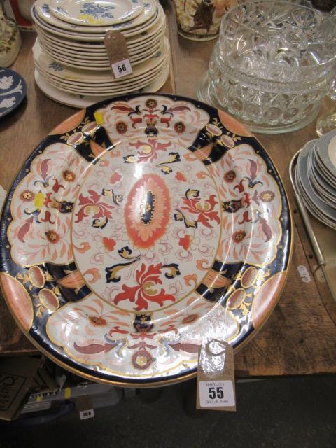VICTORIAN IMARI PATTERN MEAT PLATE Image