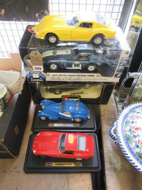 FIVE DIECAST CARS INCLUDING BURAGO Image