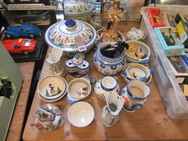 LARGE QUANTITY OF FRENCH QUIMPER POTTERY Image