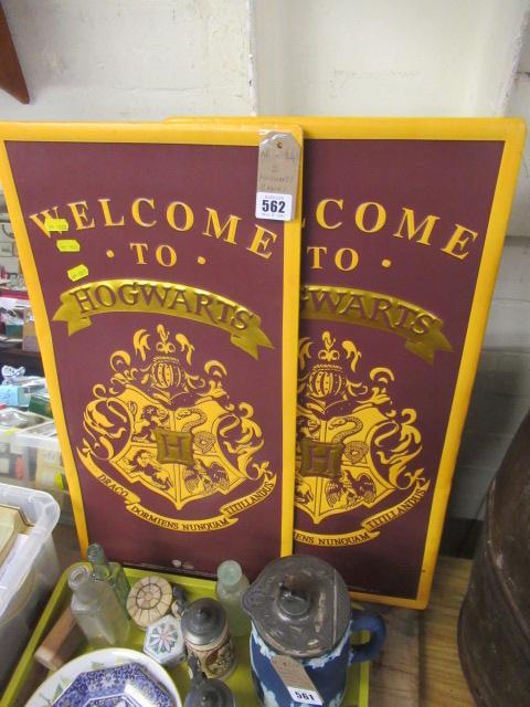 TWO HOGWARTS PLAQUES Image