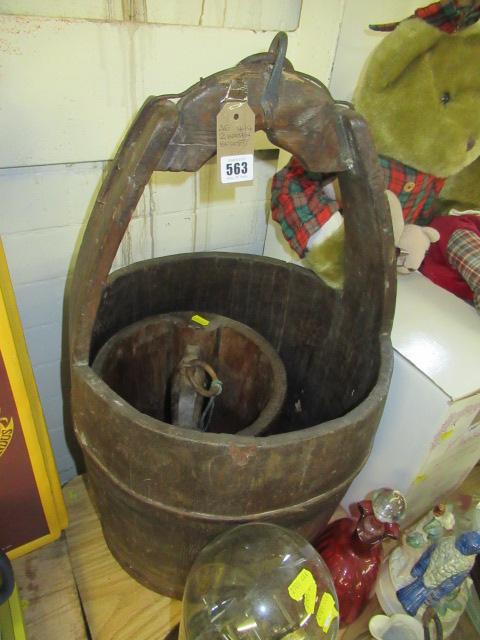TWO WOODEN BUCKETS Image