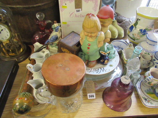 QUANTITY OF CERAMICS AND GLASS INCLUDING CHEEKY CHILDREN FIGURES Image