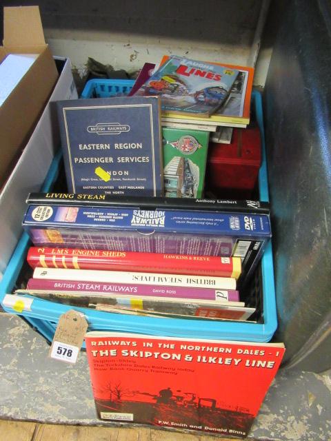 BOX OF STEAM RAILWAYS BOOKS DVDS ETC Image