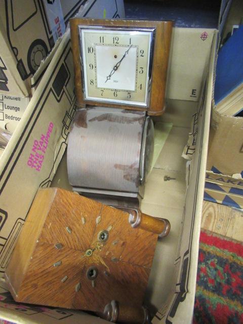 BOX OF MANTLE CLOCKS Image