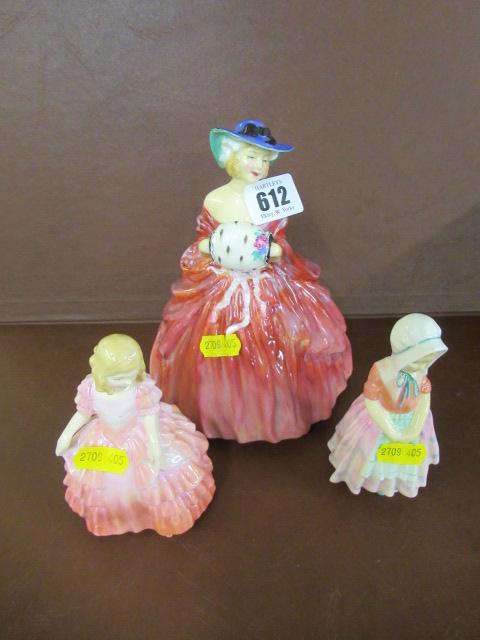 THREE ROYAL DOULTON FIGURES INCLUDING GENEVIEVE Image