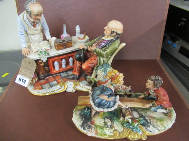 TWO CAPO DI MONTE SCULPTURES AND CERTIFICATES Image