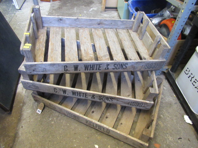 THREE VINTAGE APPLE CRATES Image