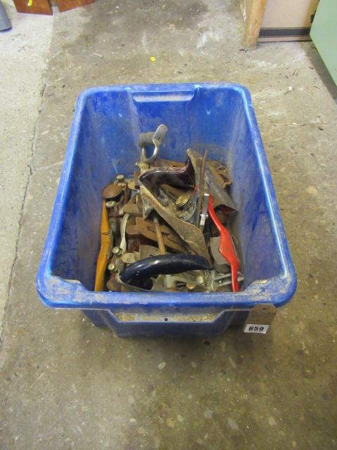BOX OF WOOD PLANES ETC Image
