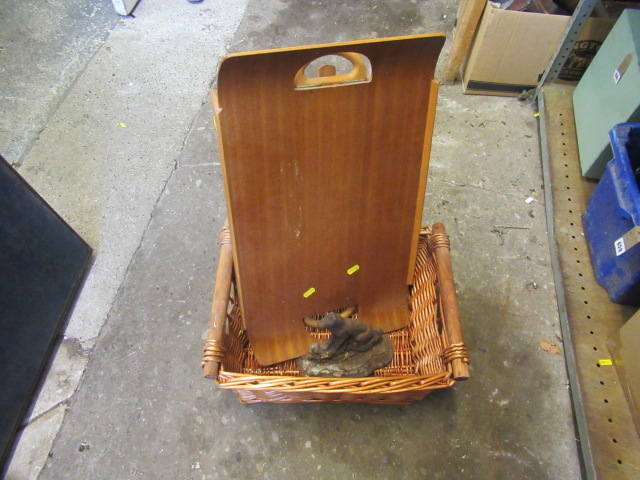 WICKER BASKET TRAY AND A DOOR STOP Image