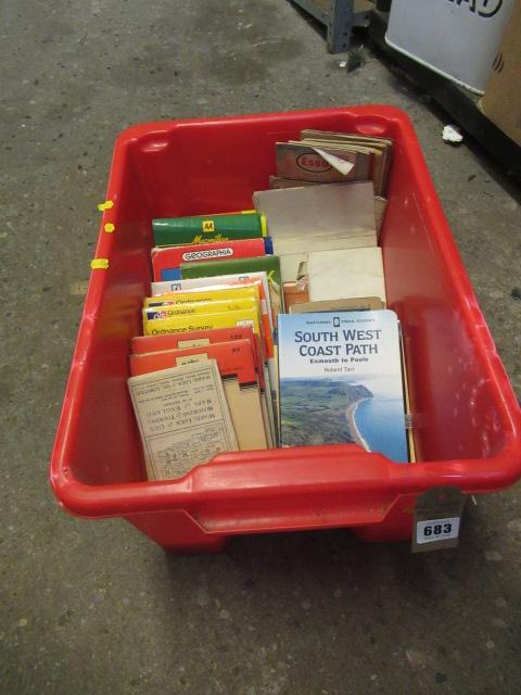 BOX OF MAPS ETC Image