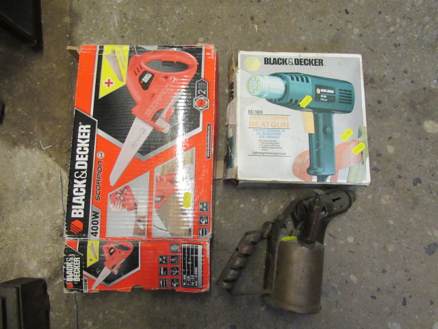 BLACK AND DECKER ELECTRIC SAW HEAT GUN AND BLOW TORCH Image