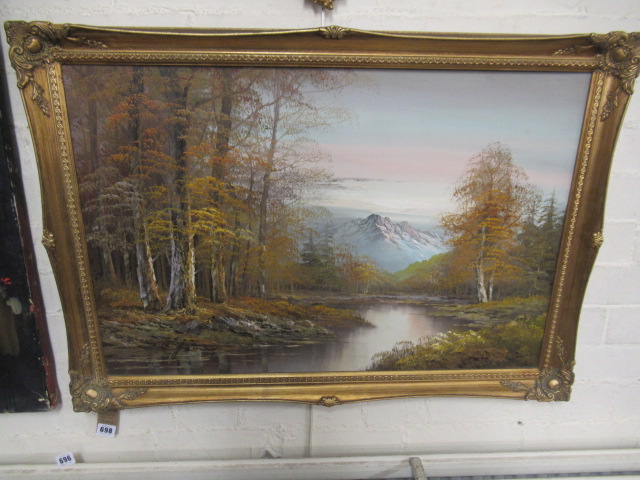 FRAMED OIL ON BOARD LANDSCAPE Image