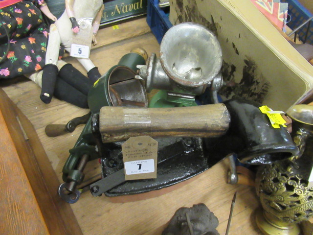VINTAGE MINCER AND AN OLD IRON Image