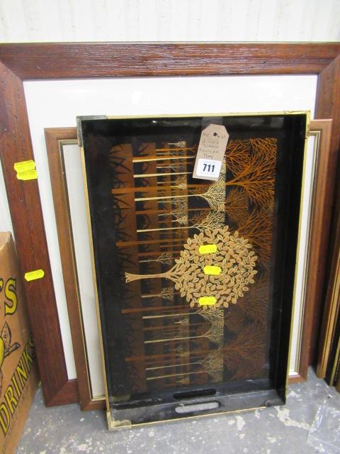 TWO NEIL SIMONE PRINTS AND A TRAY Image