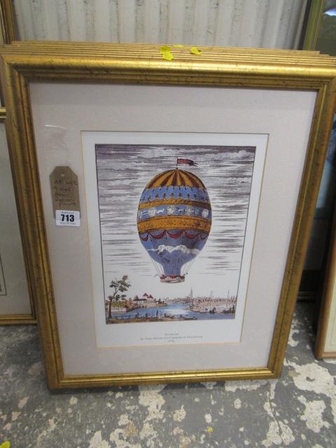 NINE HOT AIR BALLOON PRINTS Image