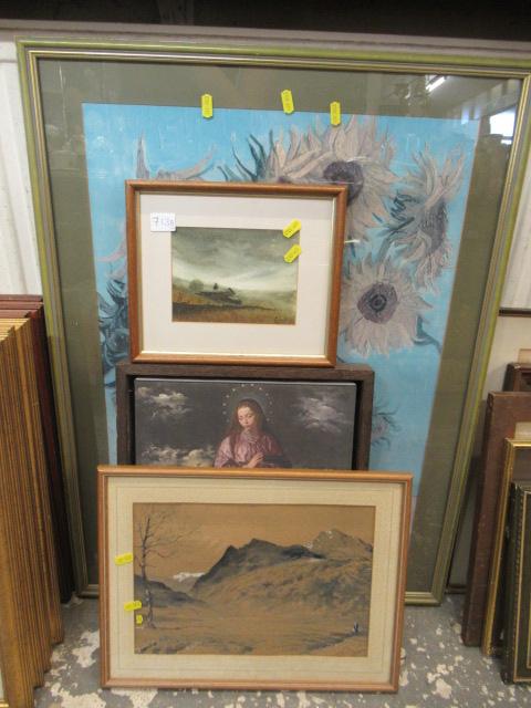 TWO WATERCOLOUR LANDSCAPES AND TWO PRINTS Image