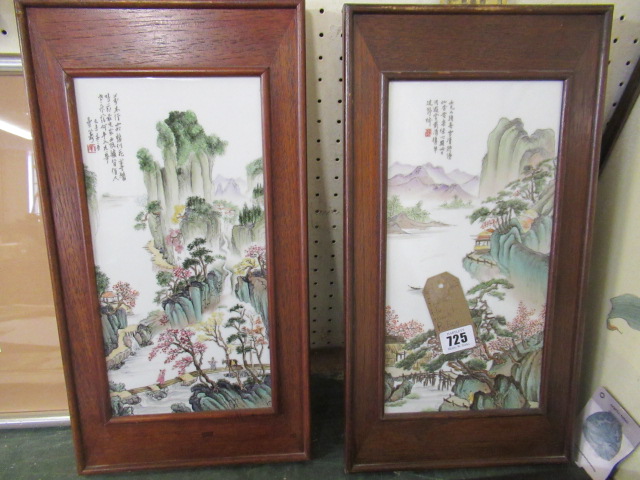 FRAMED ORIENTAL TILE PICTURES Image