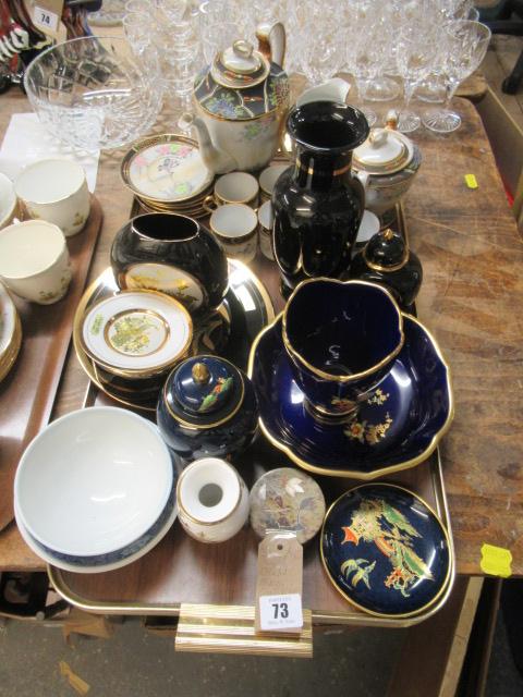 TRAY OF CARLTONWARE AND OTHER ORIENTAL DESIGN CERAMICS Image