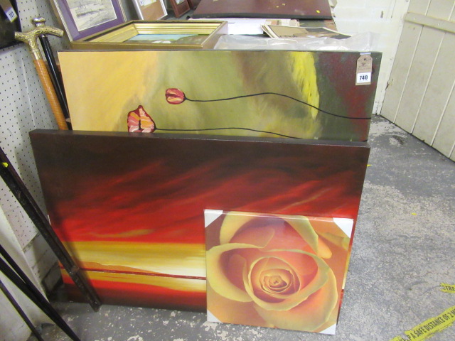 THREE MODERN PAINTINGS Image