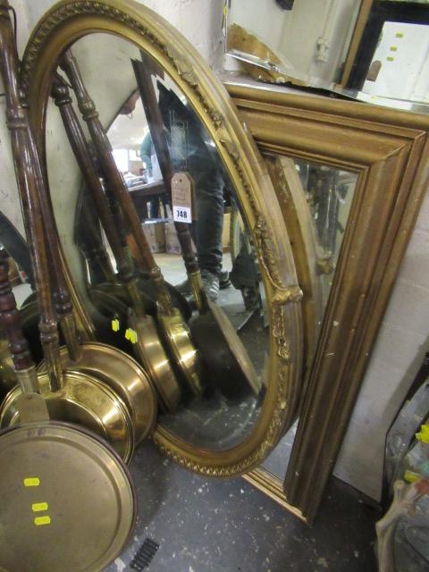 TWO GILT FRAMED MIRRORS Image