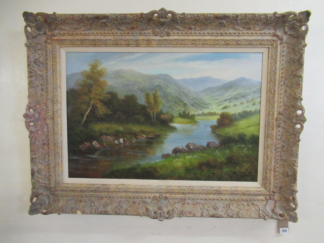 LARGE WELL FRAMED OIL LANDSCAPE SIGNED HUMPHREY Image