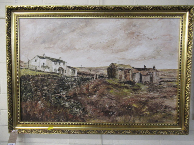 OIL PAINTING OF OXENHOPE BY BARBARA C SHAW Image
