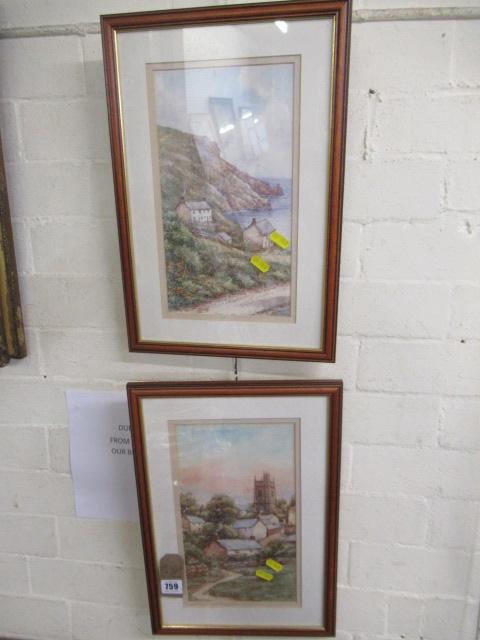 PAIR OF WATERCOLOURS SIGNED W SANDS Image