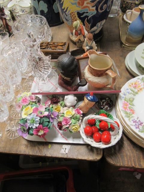 TRAY OF COALPORT AND MISCELLANEOUS CERAMICS Image