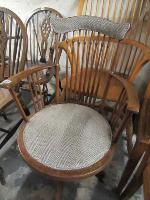 EDWARDIAN SWIVEL STICK BACK CHAIR Image