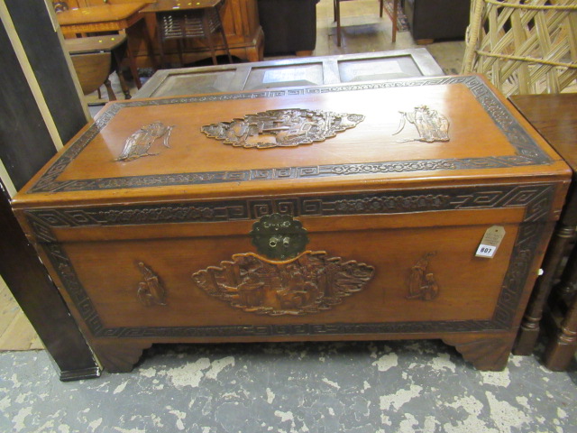 CARVED CAMPHOR WOOD CHEST Image