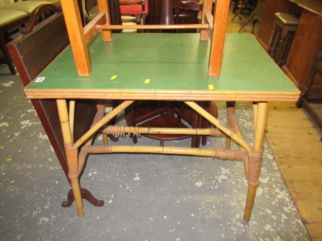 BAMBOO FRAMED TABLE AND A FIRESCREEN Image