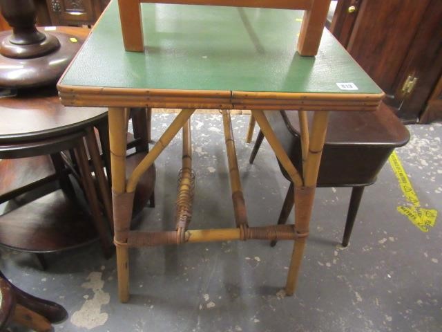 BAMBOO FRAMED TABLE AND A FIRESCREEN Image
