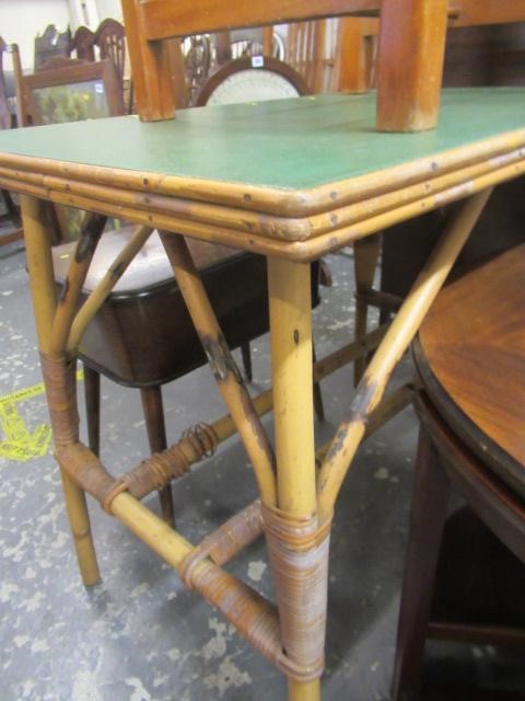 BAMBOO FRAMED TABLE AND A FIRESCREEN Image
