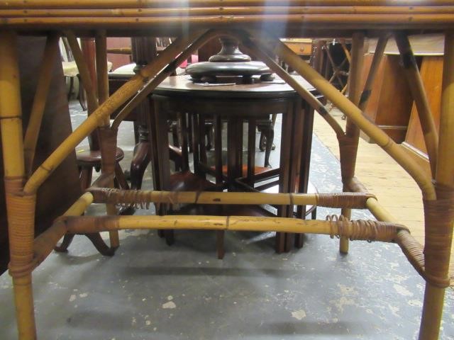 BAMBOO FRAMED TABLE AND A FIRESCREEN Image