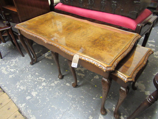 NEST OF GLASS TOPPED TABLES Image