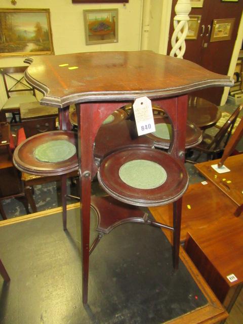 INLAID TABLE WITH FOLDING STANDS Image