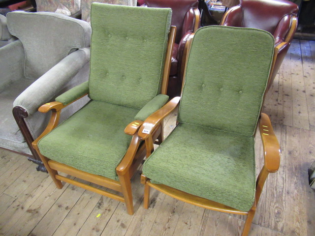 TWO RETRO FIRESIDE CHAIRS Image