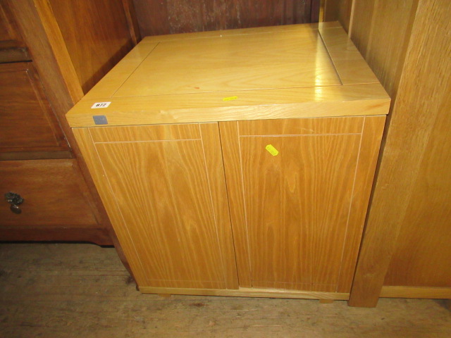 MODERN OAK AUDIO CABINET Image